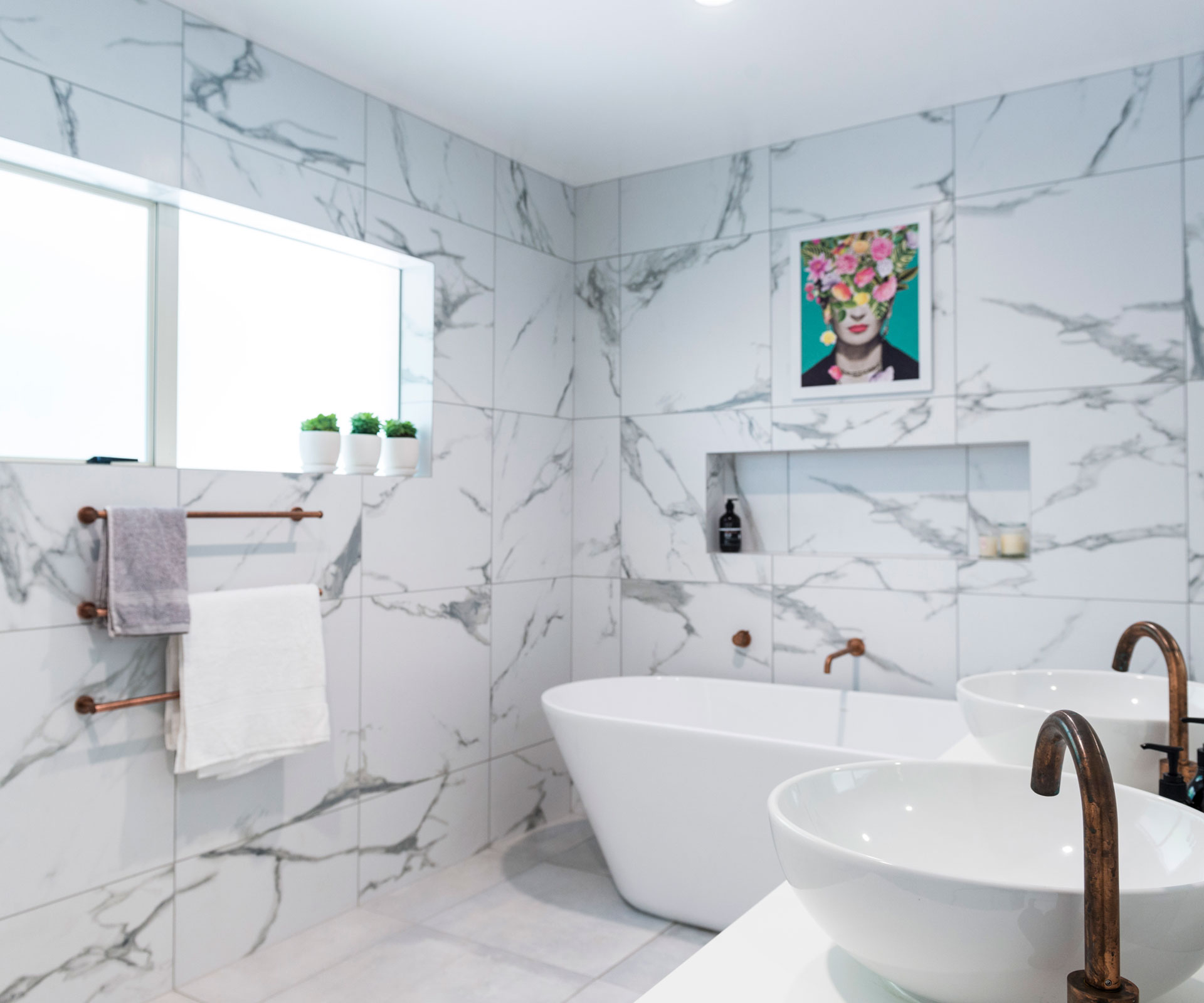 This Tired Bathroom In Kaiapoi Received A Luxe Tile Update