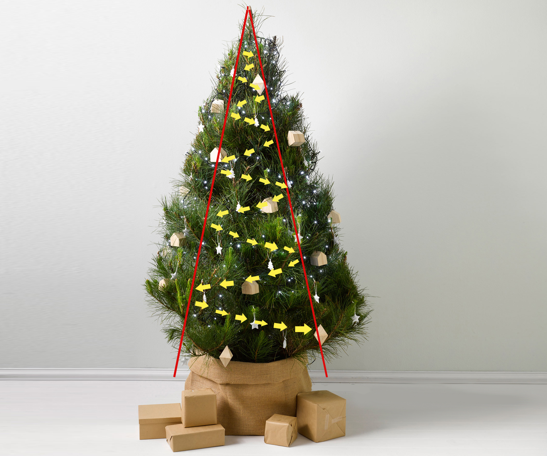 How to hang Christmas tree lights 