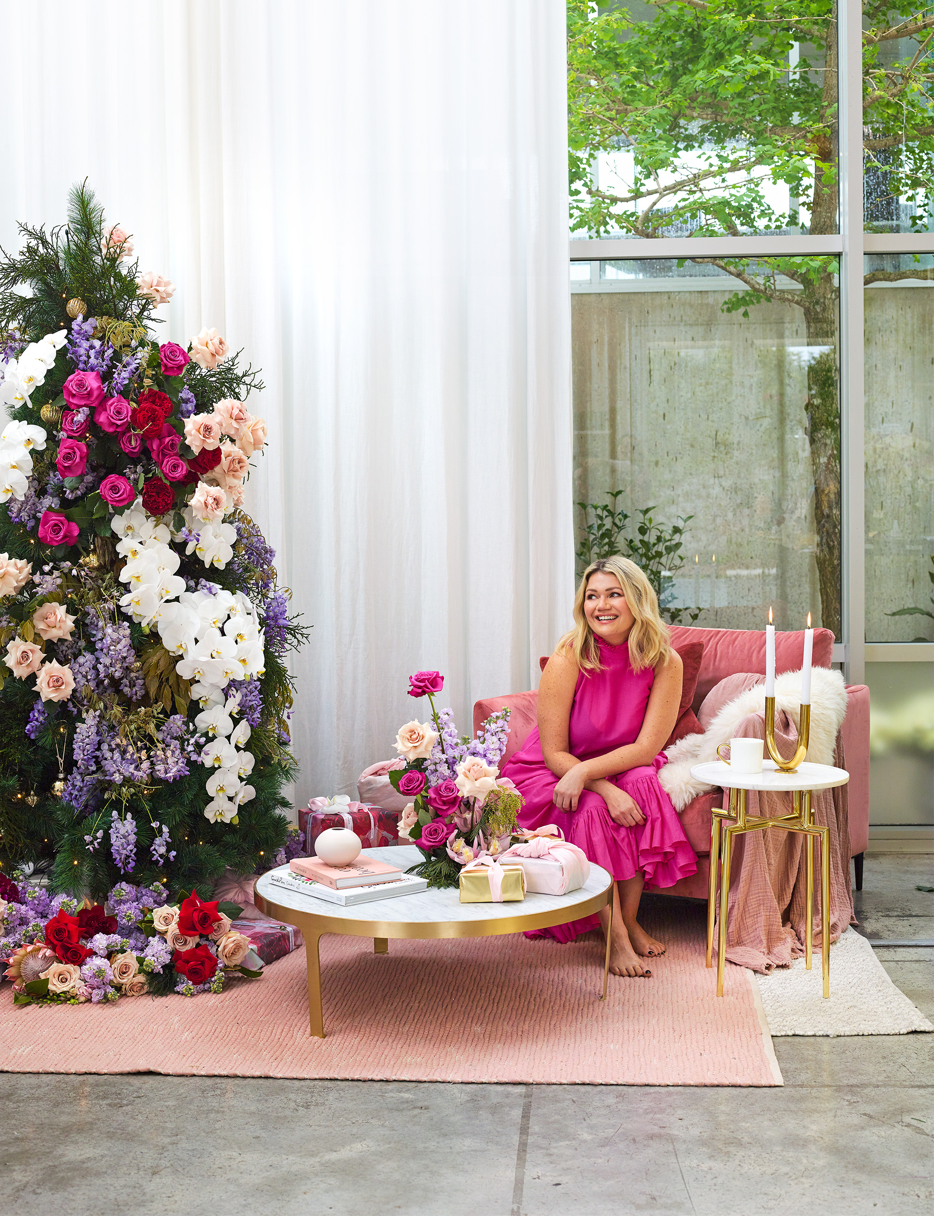 How to create a floral Christmas tree 
